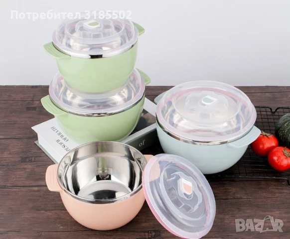 Кутии за съхраняване на храна в комплект от три броя. 2400мл. 1600мл и 800мл, снимка 11 - Кутии за храна - 51392819