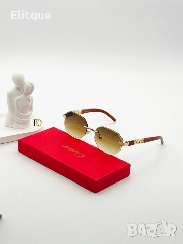 слънчеви очила cartier с ув защита,кутия , калъф и кърпичка на марката , снимка 4 - Слънчеви и диоптрични очила - 54214803