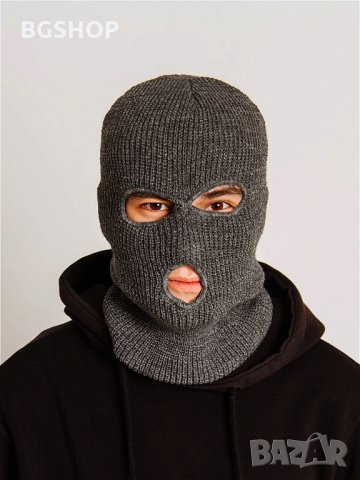 Зимна шапка маска - Dark Gray Balaclava, снимка 2 - Шапки - 30397895