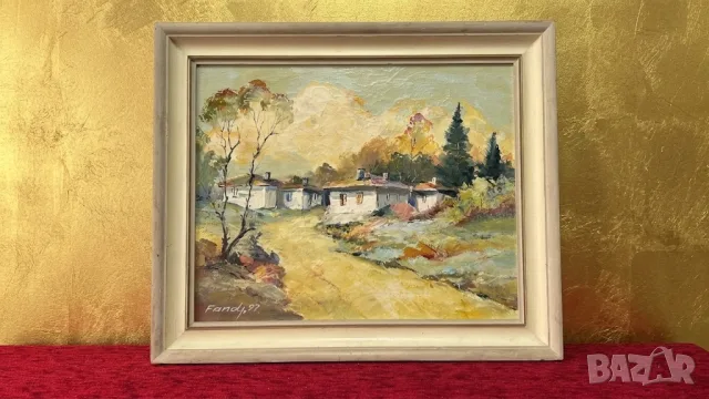  Красива картина пейзаж – маслени бои (масло на платно) с рамка 60х50 см