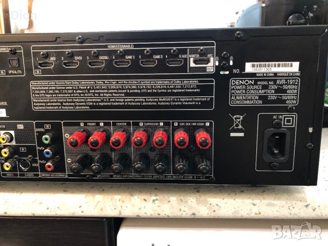 Denon AVR-1912, снимка 14 - Ресийвъри, усилватели, смесителни пултове - 40814647