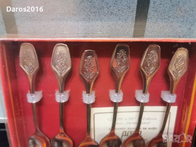 Комплект лъжички за кафе Роза , снимка 3 - Антикварни и старинни предмети - 39829886