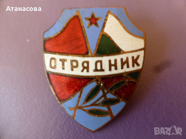 Бронзова значка "Отрядник" с емайл