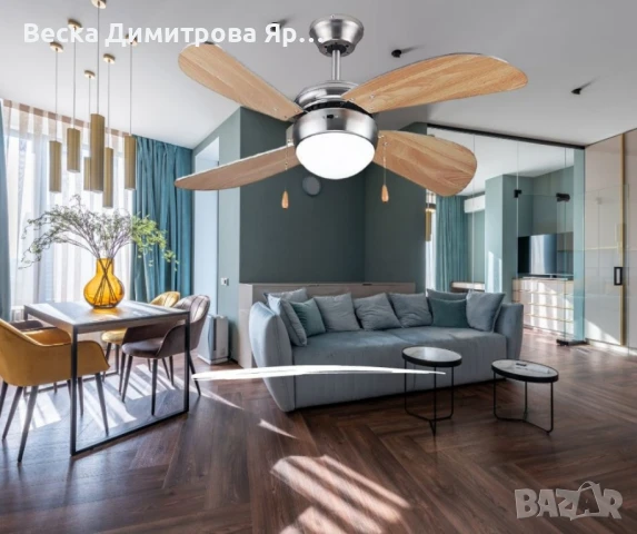 Вентилатор Muhler - таванен, осветление, 42'', снимка 4 - Вентилатори - 50497489