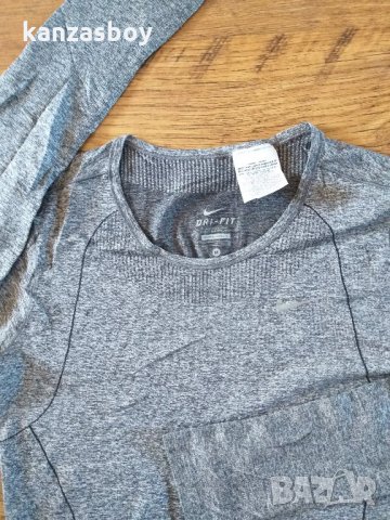 NIKE DRI-FIT KNIT SHORT-SLEEVE - страхотна дамска блуза, снимка 5 - Блузи с дълъг ръкав и пуловери - 31928407