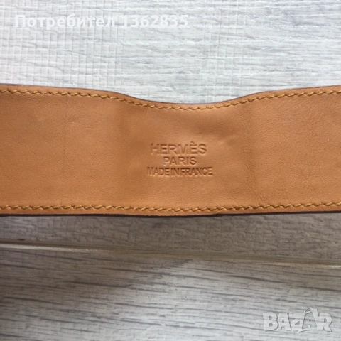 НОВА оранжева гривна от естествена кожа HERMES Paris Collier de Chien , снимка 14 - Гривни - 54033291