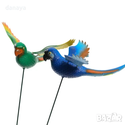 5941 Градинска декорация Папагал върху пръчка, 65 см, снимка 5 - Градински мебели, декорация  - 50662569