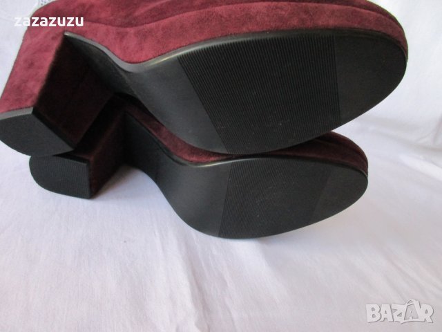 ЕСТЕСТВЕНА КОЖА на  VAGABOND цвят тъмно червен - бордо, снимка 3 - Дамски обувки на ток - 31024505