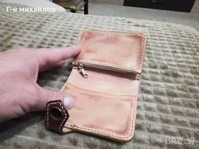 Портфейл естествена кожа, снимка 3 - Портфейли, портмонета - 39271877