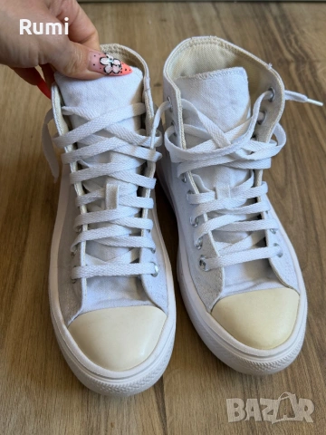 Оригинални бели кецове CONVERSE Chuck Taylor All Star Move ! 36,5 н, снимка 5 - Кецове - 38484695
