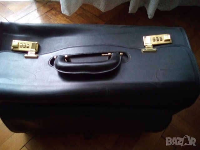 Кожена чанта куфар с код, снимка 6 - Куфари - 31267274