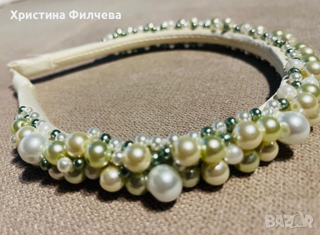 Нежна диадема от перли , снимка 18 - Полиране - 41396011