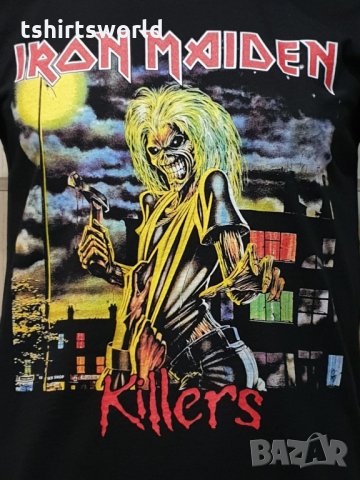 Нова мъжка тениска с дигитален печат и на гърба на музикалната група IRON MAIDEN - KILLERS, снимка 5 - Тениски - 35354379