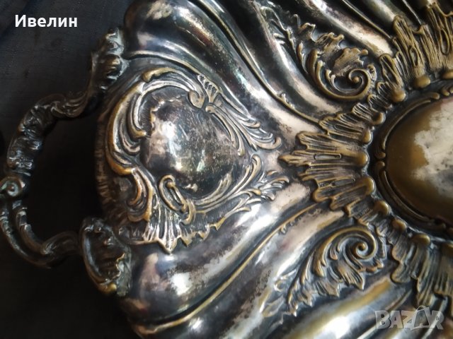 посребрена барокова фруктиера,купа, снимка 6 - Антикварни и старинни предмети - 29360937