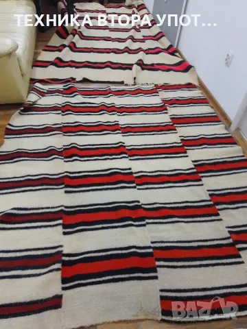 вълнени тъкани одеала / завивки / черги старинни , снимка 11 - Антикварни и старинни предмети - 49772263