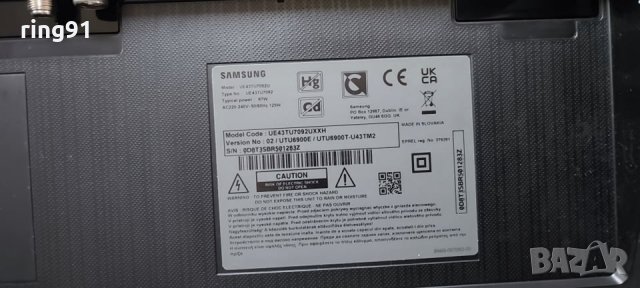 TV Samsung UE43TU7092U На части, снимка 3 - Части и Платки - 35552856