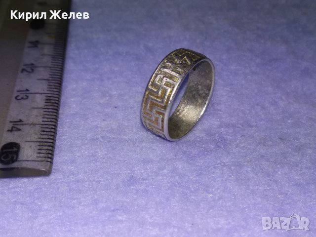 СТАР СРЕБЪРЕН ПРЪСТЕН с ГЕРМАНСКИ РУНИ СВАСТИКА и2 ПЕЧАТА За ВИСОКА ПРОБА СРЕБРО и На МАЙСТОРА 40538, снимка 3 - Антикварни и старинни предмети - 42762946