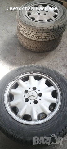 4 джанти 15" с летни гуми 205/65 за Mercedes E-Class