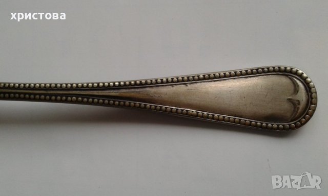 Посребрена вилица-антика, снимка 3 - Антикварни и старинни предмети - 39551915