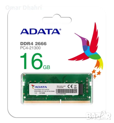 ADATA 16GB 2666MHz DDR4 PC4 SODIMM Ram памет за лаптоп