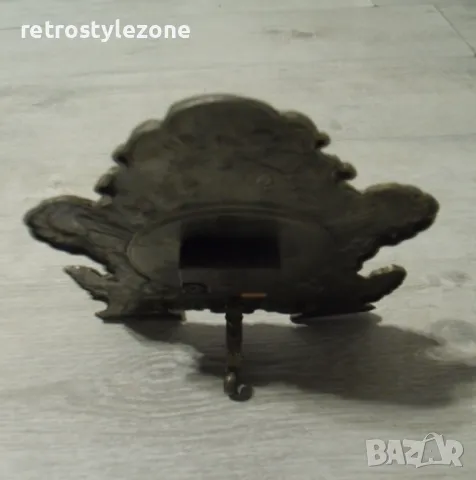 № 7840 стар настолен  метален / калаен часовник   - SKS ZINN   , снимка 6 - Антикварни и старинни предмети - 48758863