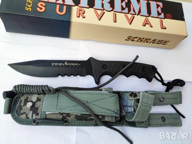 Масивен нож Бушкрафт Shrade Extreme Survival CHF 27, снимка 1 - Ножове - 38330843