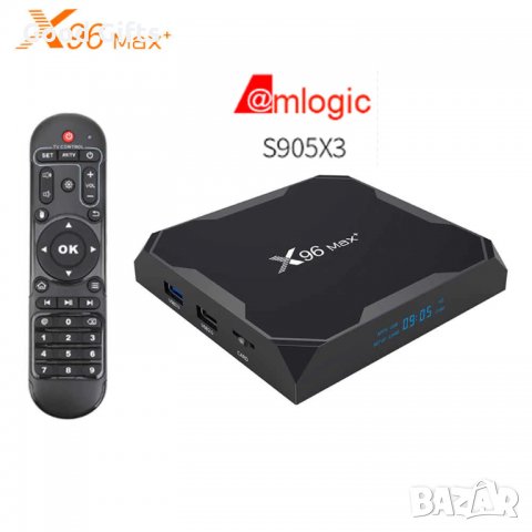 8K TV BOX Android 9.0 4 + 64GB - Смарт тв бокс с инсталирани канали и приложения X96 MAX +, снимка 3 - Плейъри, домашно кино, прожектори - 29524825