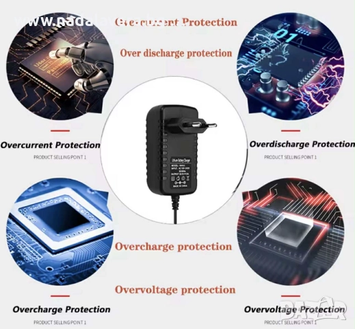 Адаптер 25.2V 1A за радиостанции прахосмукачки винтоверти детски играчки фенери, снимка 2 - Друга електроника - 51514593