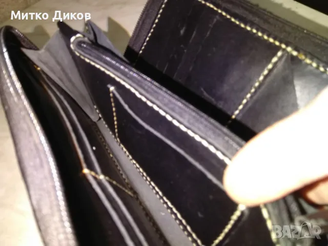 Портмоне чантичка естествена кожа дебела 21х12см, снимка 9 - Портфейли, портмонета - 49600954