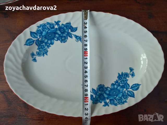 СТАРО ГОЛЯМО ПОРЦЕЛАНОВО ПЛАТО, снимка 3 - Аксесоари за кухня - 30860232