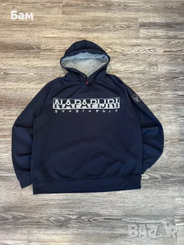 Оригинално мъжко горнище с качулка Napapijri размер ХЛ