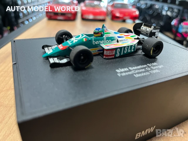 Колекционерски модел количкa BMW BENETTON F1 1986 Dealer edition 1:43