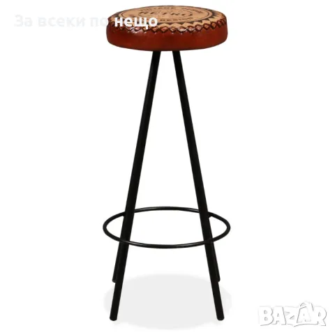 Бар табуретки, 2 бр, естествена кожа, снимка 9 - Столове - 47415000