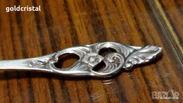 стари посребрени позлатени лъжички , снимка 7 - Антикварни и старинни предмети - 43689710