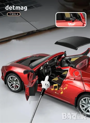 TESLA ROADSTER 1/24 ТЕСЛА УМАЛЕН ХОБИ МОДЕЛ 1/24, снимка 6 - Колекции - 49357598