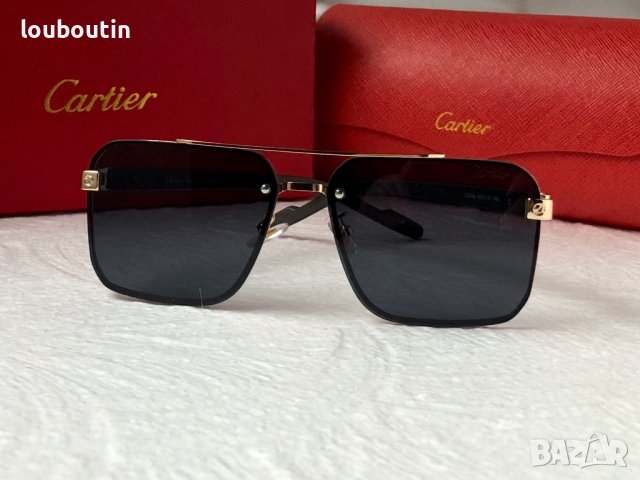 Cartier висок клас мъжки слънчеви очила с дървени дръжки, снимка 6 - Слънчеви и диоптрични очила - 42830684