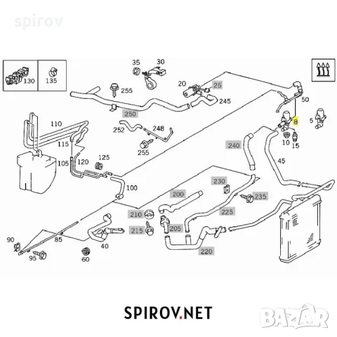 Клапан парно Mercedes Sprinter Vito SL A0018300684, снимка 4 - Части - 55744965