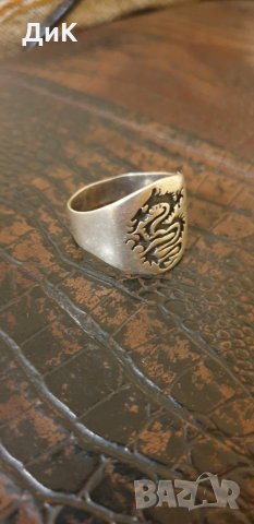 Сребро 925 пръстен с дракон 