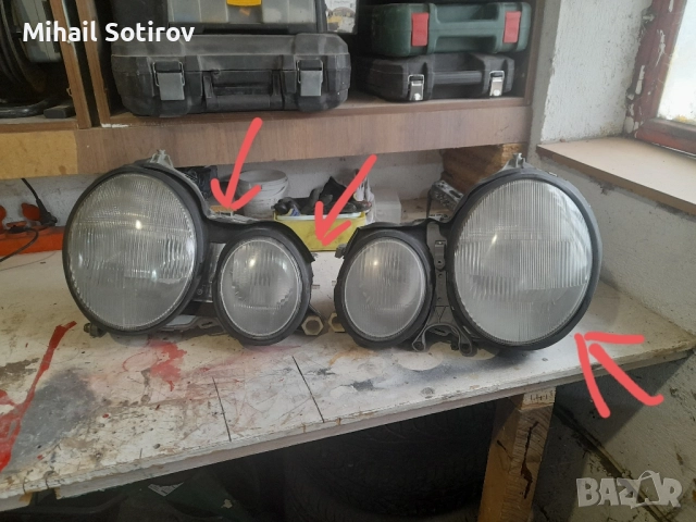 Фарове за Мерцедес Е класа 210, снимка 9 - Части - 48562574