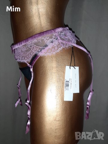 Fleur du Mal Колан с жартиери от сатен и дантела , снимка 2 - Бельо - 38389560