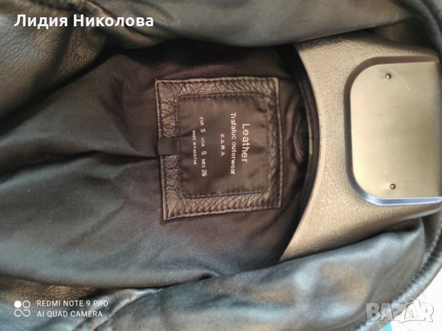 Якенце черно естественна кожа, снимка 2 - Якета - 35179315