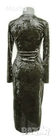 вечерна коктейлна рокля кадифена рокля от Mango размер M, снимка 2 - Рокли - 52355125