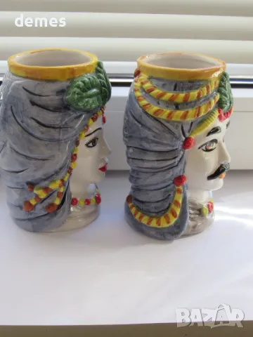 Сет от две вази-мавър от Сицилия, Италия, снимка 4 - Декорация за дома - 48274449