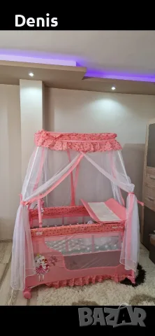 Детска кошара Lorelli Magic Sleep-Princess, розова