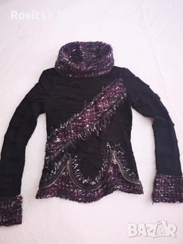 Пуловер с яка, S размер, снимка 1 - Блузи с дълъг ръкав и пуловери - 30385249