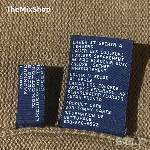 Винтидж мъжки пуловер Tommy Hilfiger | 1990s Cotton Crewneck | Размер M | +POIZON сертификат, снимка 5 - Пуловери - 56074703