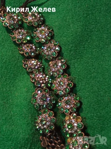 ПРЕКРАСНА БОГАТО УКРАСЕНА ФЛОРАЛНА ОГЪРЛИЦА с ИСКРЯЩИ ФАСЕТИРАНИ РАЗНОЦВЕТНИ КРИСТАЛИ 47362, снимка 15 - Колиета, медальони, синджири - 47307426