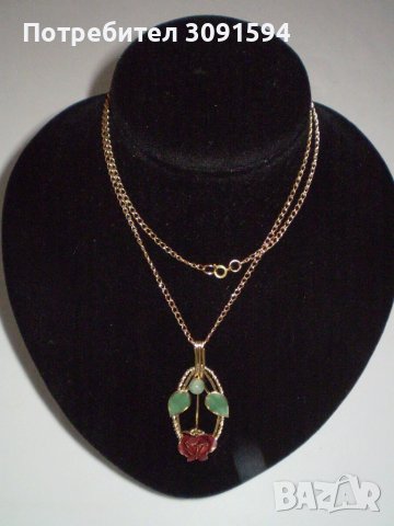 дамско колие с цветя, снимка 3 - Антикварни и старинни предмети - 40277035