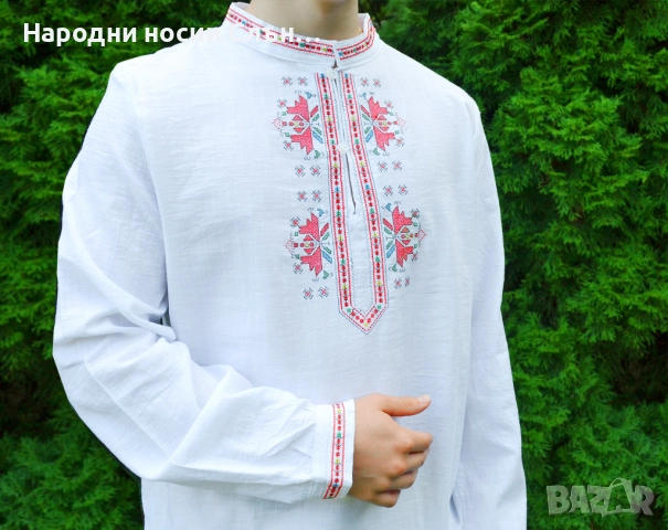 Мъжка риза с бродирана шевица, снимка 7 - Ризи - 51934126