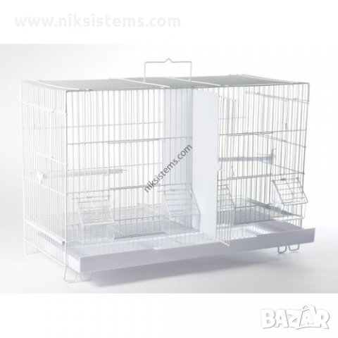 Клетка за малки Птички с преграда за Канарчета, Финки, Амадинки и Други - Арт. №: 14503, снимка 1 - За птици - 35070773